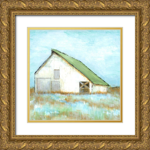 Quiet Pasture Gold Ornate Wood Framed Art Print with Double Matting by Tava Studios