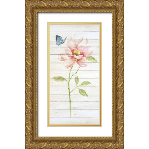 Soft Botanical I Gold Ornate Wood Framed Art Print with Double Matting by Nan