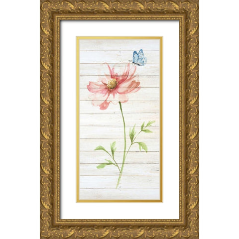 Soft Botanical II Gold Ornate Wood Framed Art Print with Double Matting by Nan