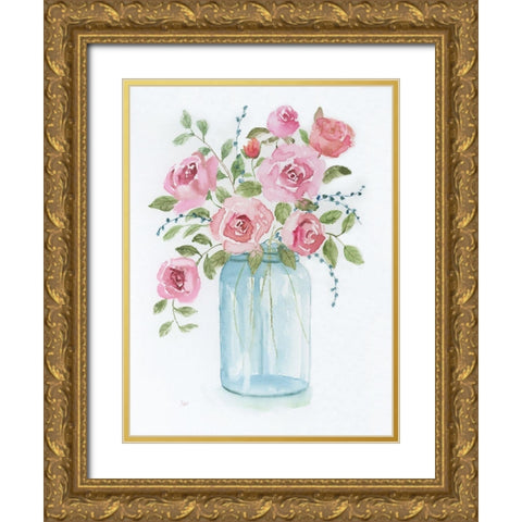 Adorable I Gold Ornate Wood Framed Art Print with Double Matting by Nan