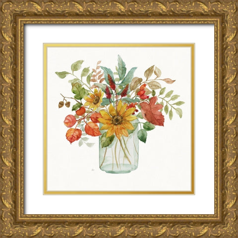 Autumn Fresh I Gold Ornate Wood Framed Art Print with Double Matting by Nan