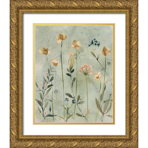 Botanical Sketchbook Gold Ornate Wood Framed Art Print with Double Matting by Finn, Livi