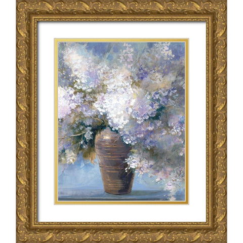 Lavender Explosion Revisited Gold Ornate Wood Framed Art Print with Double Matting by Ichikawa, Yumiko