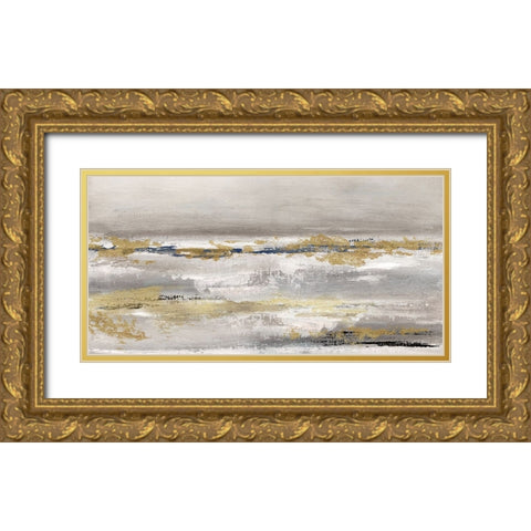 Golden Fog Gold Ornate Wood Framed Art Print with Double Matting by Tava Studios