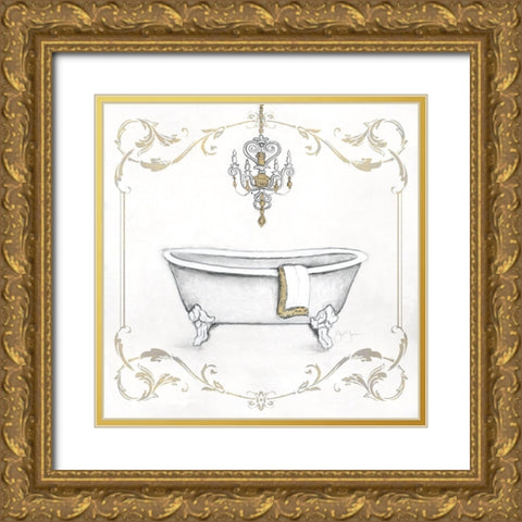 Fancy Tub Gold Ornate Wood Framed Art Print with Double Matting by Tava Studios