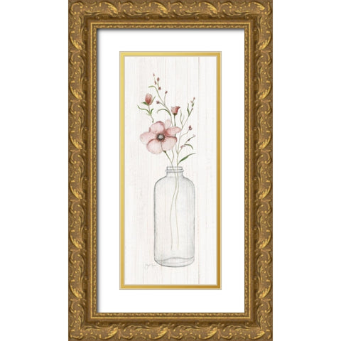 Pretty Pink II Gold Ornate Wood Framed Art Print with Double Matting by Tava Studios