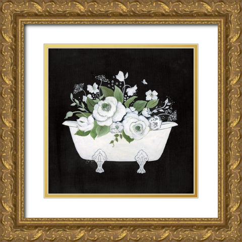 Charming Bath I Gold Ornate Wood Framed Art Print with Double Matting by Tava Studios