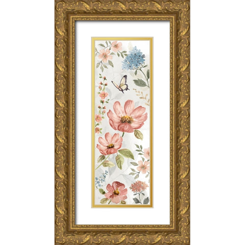 Summertime II Gold Ornate Wood Framed Art Print with Double Matting by Nan