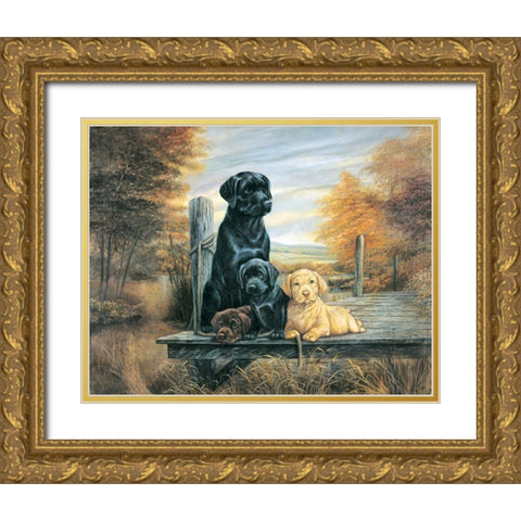 Change of Seasons Gold Ornate Wood Framed Art Print with Double Matting by Manning, Ruane
