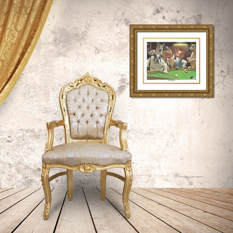 The Hustler Gold Ornate Wood Framed Art Print with Double Matting by Sarnoff, Arthur