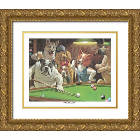 The Hustler Gold Ornate Wood Framed Art Print with Double Matting by Sarnoff, Arthur