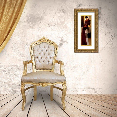 Poise Gold Ornate Wood Framed Art Print with Double Matting by Mallett, Keith