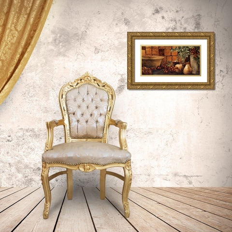 Tiled Still Life II Gold Ornate Wood Framed Art Print with Double Matting by Thompson, Linda