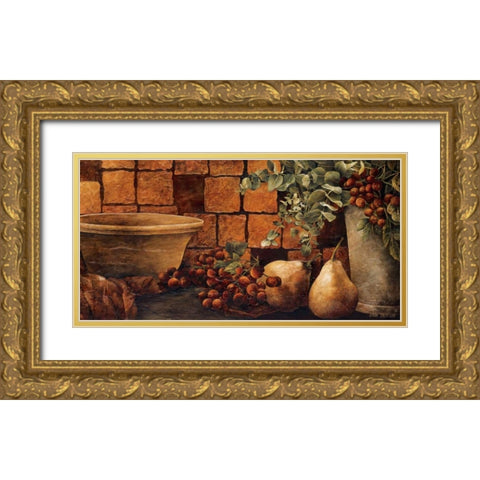 Tiled Still Life II Gold Ornate Wood Framed Art Print with Double Matting by Thompson, Linda