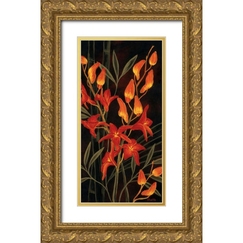 Tropical Glow Gold Ornate Wood Framed Art Print with Double Matting by St. Amant, Yvette