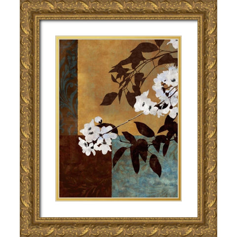 Spring Blossoms II Gold Ornate Wood Framed Art Print with Double Matting by Mallett, Keith