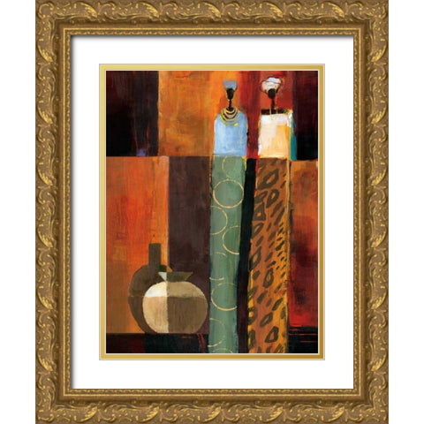 Harmony I Gold Ornate Wood Framed Art Print with Double Matting by Mallett, Keith