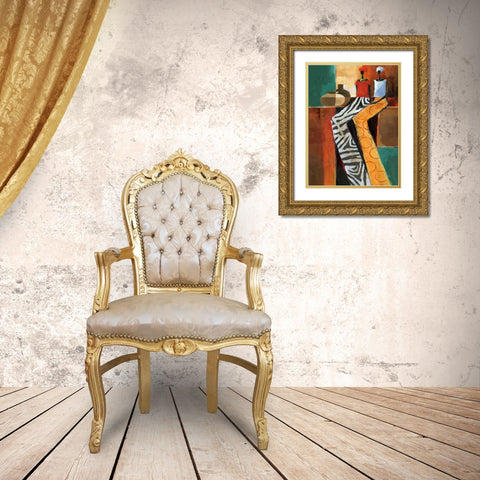 Harmony II Gold Ornate Wood Framed Art Print with Double Matting by Mallett, Keith