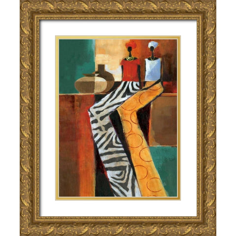 Harmony II Gold Ornate Wood Framed Art Print with Double Matting by Mallett, Keith