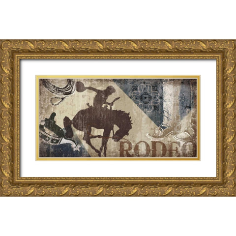 Saddle Up II Gold Ornate Wood Framed Art Print with Double Matting by Venter, Tandi