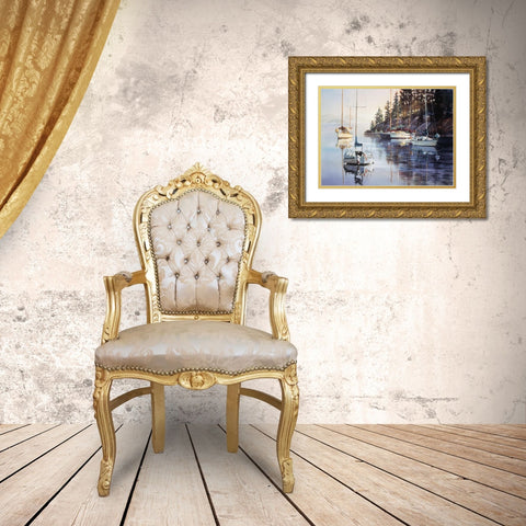 Tranquility Gold Ornate Wood Framed Art Print with Double Matting by Holland, Kiff