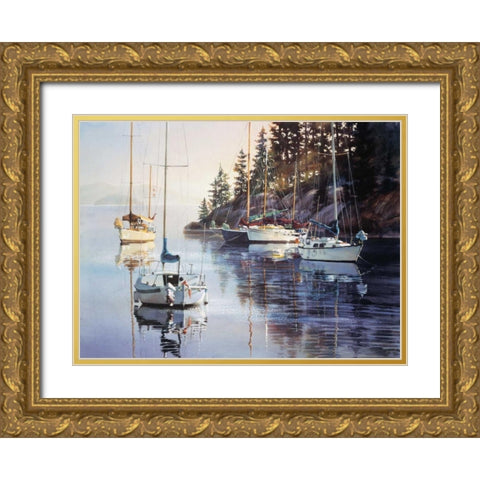 Tranquility Gold Ornate Wood Framed Art Print with Double Matting by Holland, Kiff