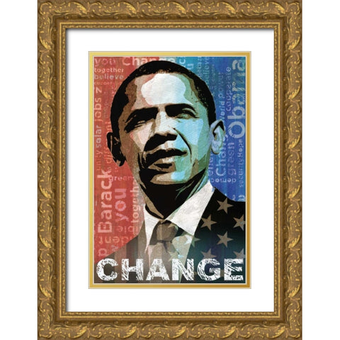 Change Gold Ornate Wood Framed Art Print with Double Matting by Mallett, Keith