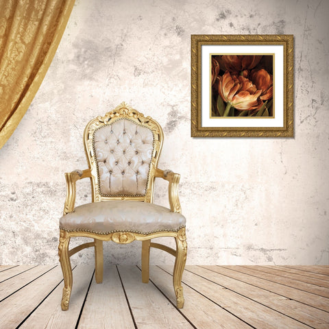 Color Harmony II Gold Ornate Wood Framed Art Print with Double Matting by Thompson, Linda