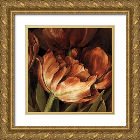 Color Harmony II Gold Ornate Wood Framed Art Print with Double Matting by Thompson, Linda