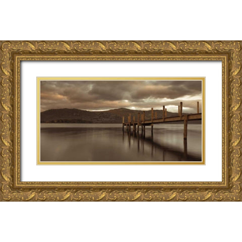 Peace of Mind Gold Ornate Wood Framed Art Print with Double Matting by Frank, Assaf