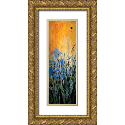 Golden Winged Garden II Gold Ornate Wood Framed Art Print with Double Matting by Li-Leger, Don