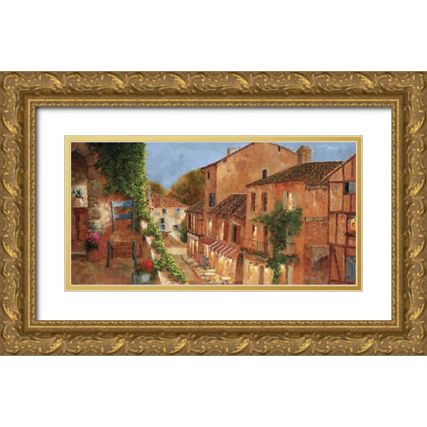 My Balcony Gold Ornate Wood Framed Art Print with Double Matting by Archambault, Gilles