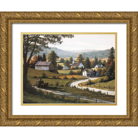 Childhood Memories Gold Ornate Wood Framed Art Print with Double Matting by Saunders, Bill