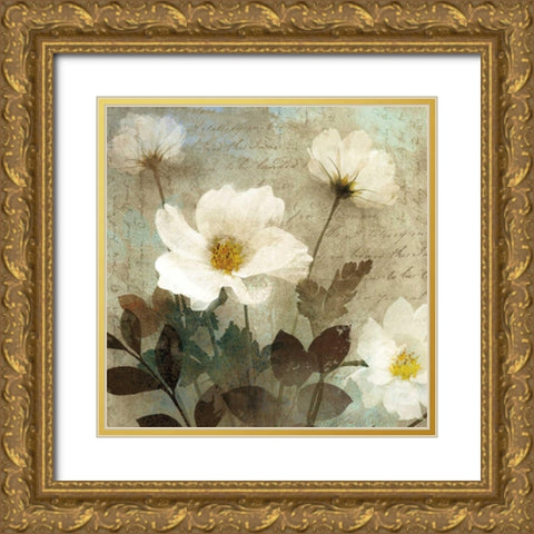 Anemone I Gold Ornate Wood Framed Art Print with Double Matting by Mallett, Keith
