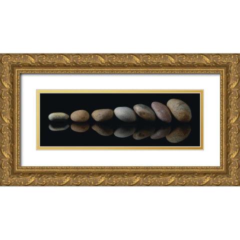 Lean On Me Gold Ornate Wood Framed Art Print with Double Matting by Frank, Assaf