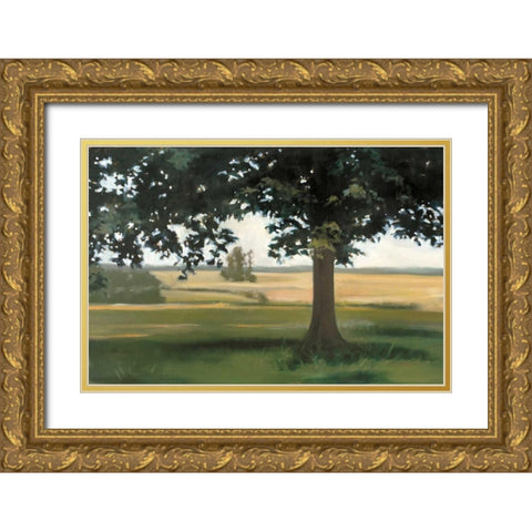 Hidden Pasture Gold Ornate Wood Framed Art Print with Double Matting by Lightell, Megan