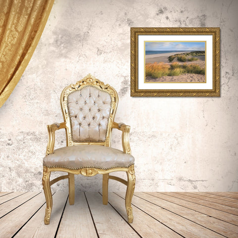 Sandy Shores Gold Ornate Wood Framed Art Print with Double Matting by Frank, Assaf