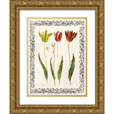 Spring Blooms I Gold Ornate Wood Framed Art Print with Double Matting by Berg, Sabine