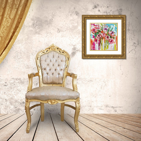 Sunburst Symphony Gold Ornate Wood Framed Art Print with Double Matting by Brooks, Amanda J.
