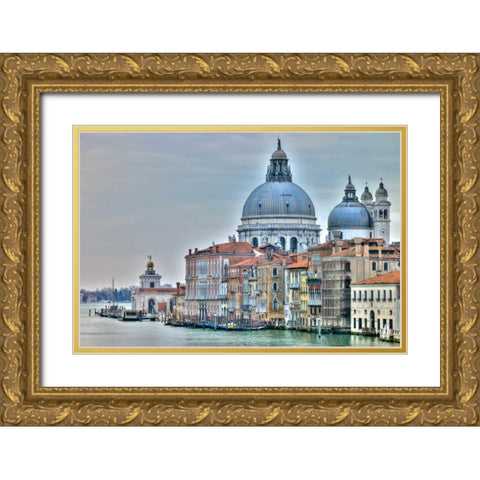 Venice Lately Gold Ornate Wood Framed Art Print with Double Matting by Frank, Assaf