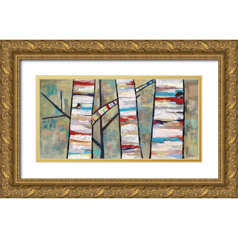 Converse Gold Ornate Wood Framed Art Print with Double Matting by Swider, Staci