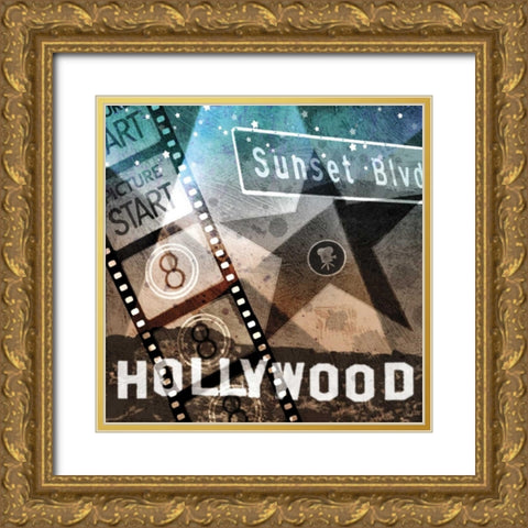 Sunset Blvd. Gold Ornate Wood Framed Art Print with Double Matting by Mallett, Keith