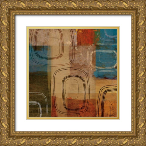 Helios Gold Ornate Wood Framed Art Print with Double Matting by Mallett, Keith