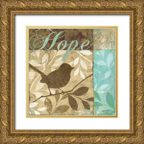 Hope Gold Ornate Wood Framed Art Print with Double Matting by Mallett, Keith