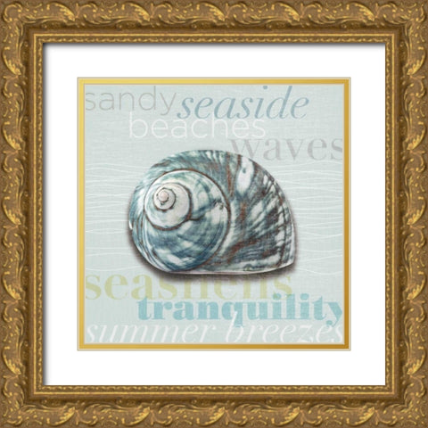 Beach Collection I Gold Ornate Wood Framed Art Print with Double Matting by Venter, Tandi