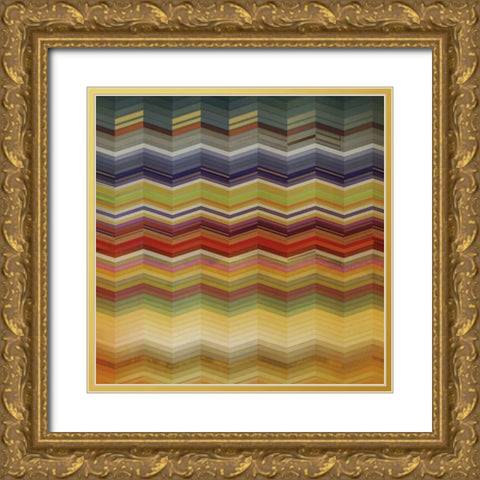 Color and Cadence I Gold Ornate Wood Framed Art Print with Double Matting by Noah