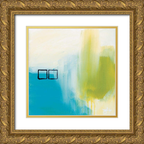 Behind Blue Eyes Gold Ornate Wood Framed Art Print with Double Matting by Hawkins, Julie