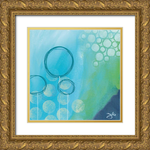 Bubble Toes Gold Ornate Wood Framed Art Print with Double Matting by Hawkins, Julie