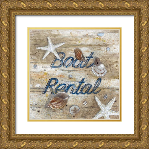 Boat Rental Gold Ornate Wood Framed Art Print with Double Matting by Fisk, Arnie