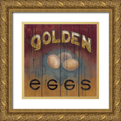 Golden Eggs Gold Ornate Wood Framed Art Print with Double Matting by Fisk, Arnie